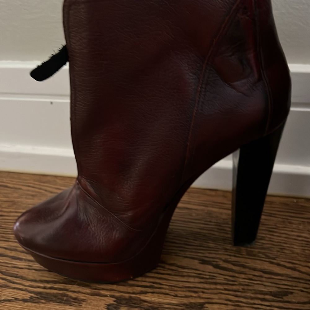 Luxury Rebel Boots Randy - Burgandy 39.5 Size - Picture 5 of 11